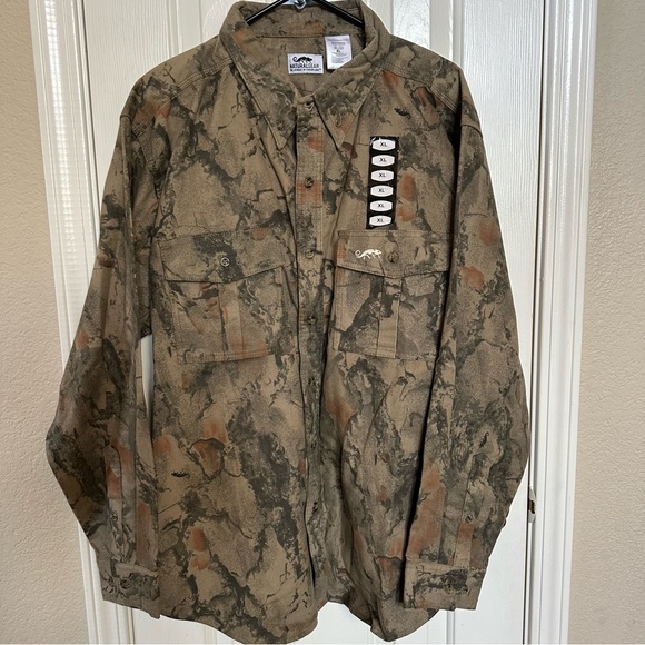 NWT Natural Gear Outdoorsman Button Up Flannel Shacket XL - Hunting Fishing Camo - Picture 2 of 8